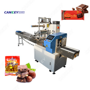 Horizontal Gold Coin Chocolate Packing Bubble Gum Packaging Chocolate Bar Paper Wrapping Machine