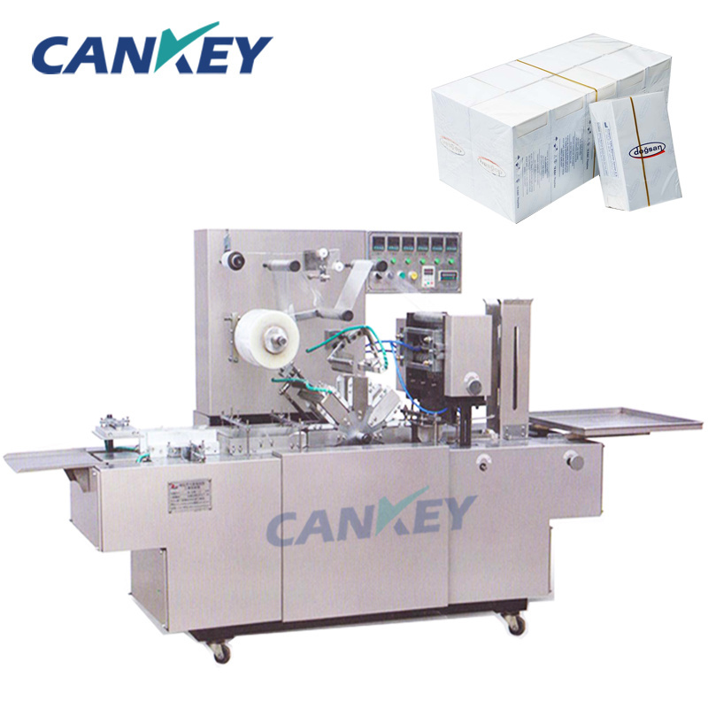 Automatic Cosmetic Box Cellophane Packing Machine Condom Packaging Machine