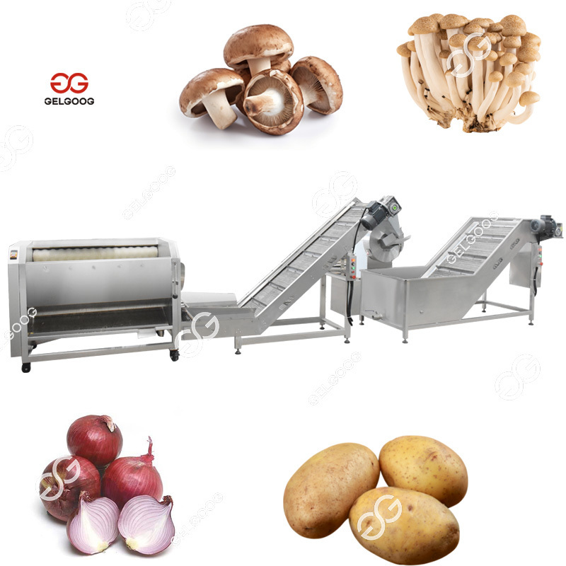 Automatic Radish Peeled Garlic Air Bubble Cleaning Slicer And Drying Machine Turmeric Tomato Brushing Washing Machine