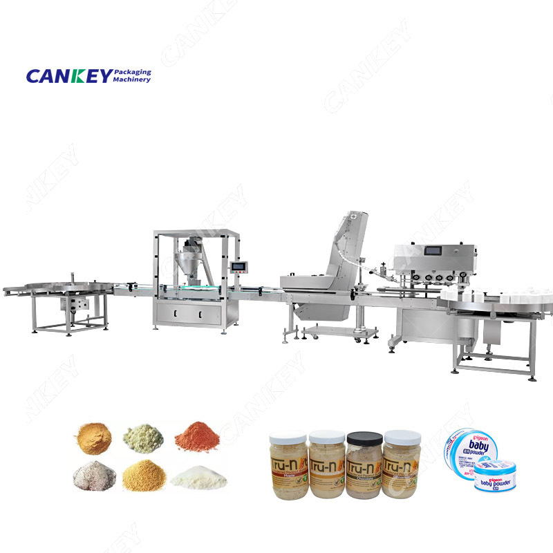 Automatic Single Head Auger Make Up Powder Bottle Capping Loose Powder Filling Machine for Cosmetic