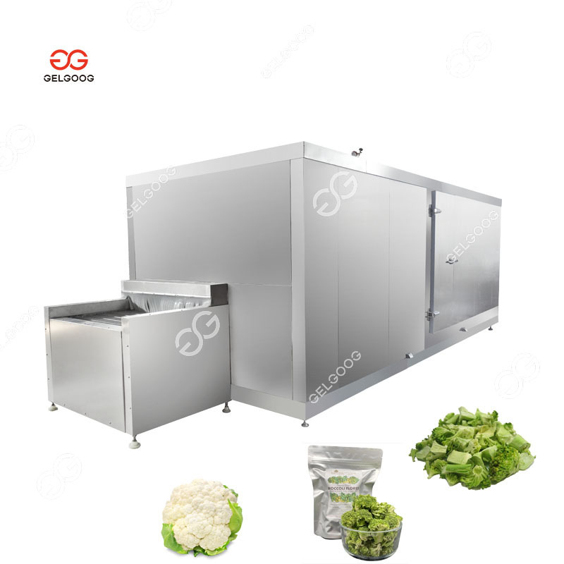 Industrial Production Machinery IQF Freezing Vegetables Fruit Seafood Tunnel Quick Freezer Machine