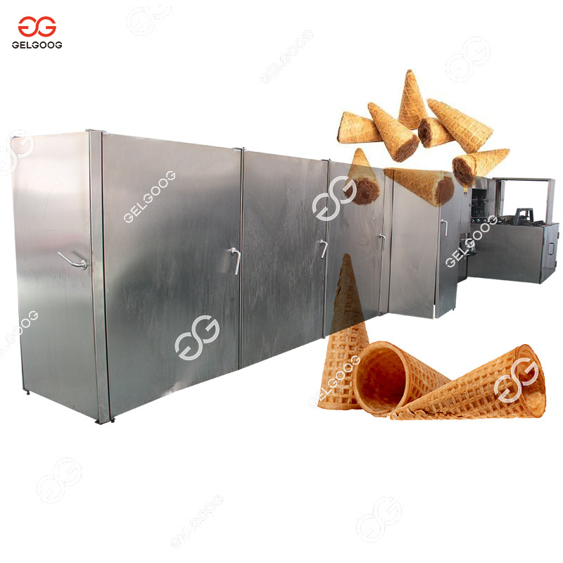 Automation Large Size Rolled Sugar Cone Maker Crispy Ice Cream Cone Baking Machine