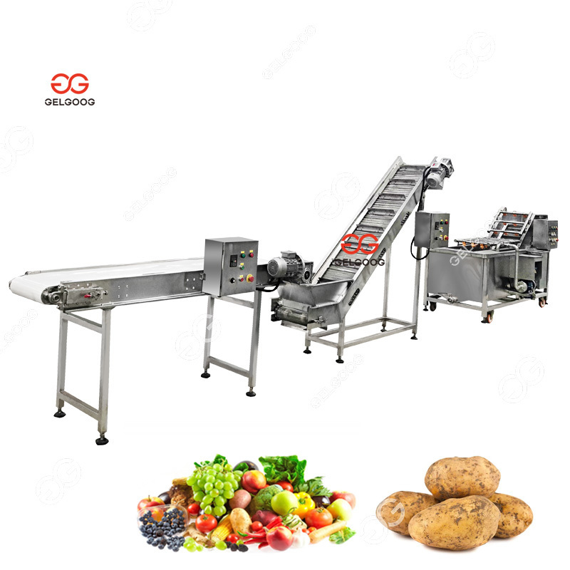 Automatic Bubble Fruit Mango Vegetable Potato Washing Dry Machine Mango Washing and Waxing Machine