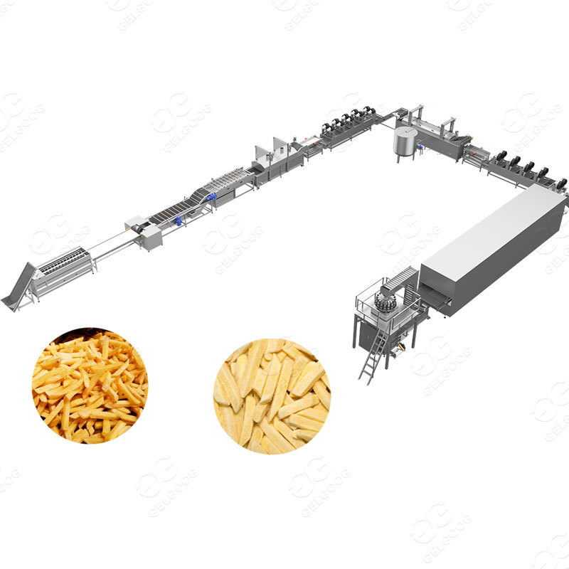 Factory Machinery Fully Automatic Baked Potato Processing Plant Potato Chips Production Line Frozen French Fries Making Machine