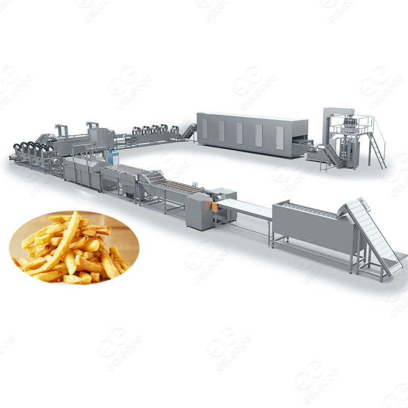 Factory Machinery Fully Automatic Baked Potato Processing Plant Potato Chips Production Line Frozen French Fries Making Machine