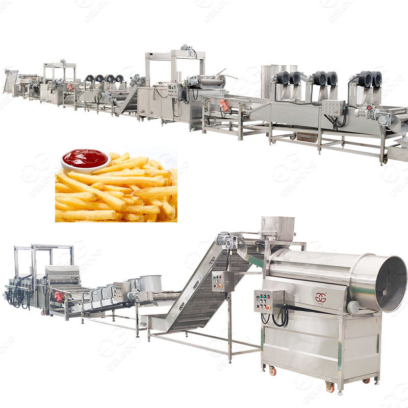 Factory Machinery Fully Automatic Baked Potato Processing Plant Potato Chips Production Line Frozen French Fries Making Machine