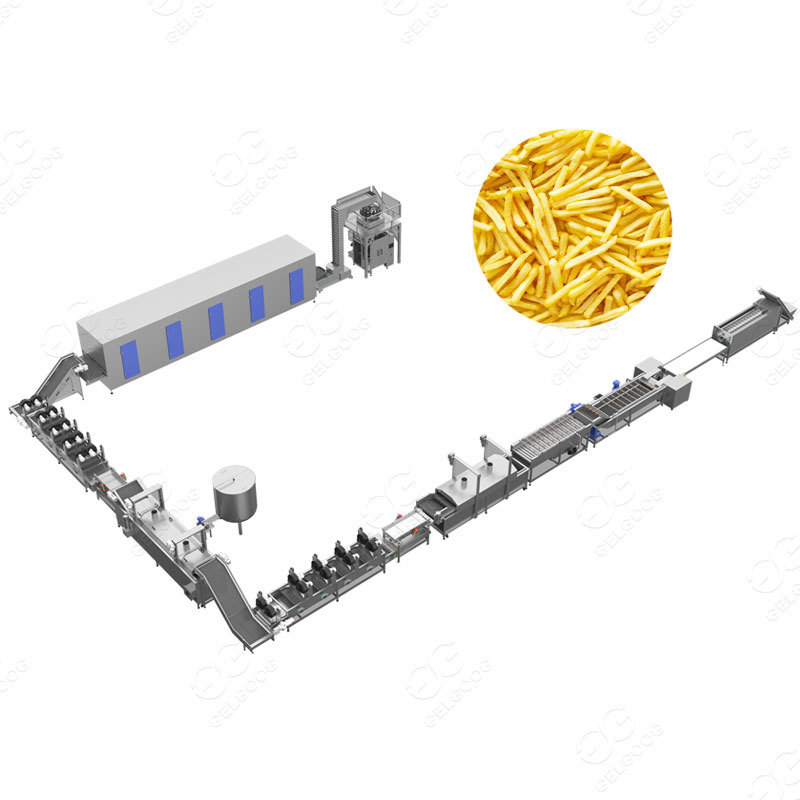 Factory Machinery Fully Automatic Baked Potato Processing Plant Potato Chips Production Line Frozen French Fries Making Machine