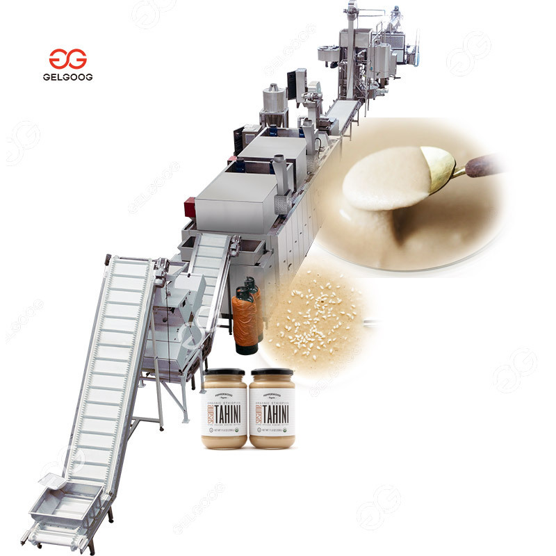 Sesame Seed Cleaning Roasting Grinding Butter Machine Tahini Production Line Sesame Paste Making Machine