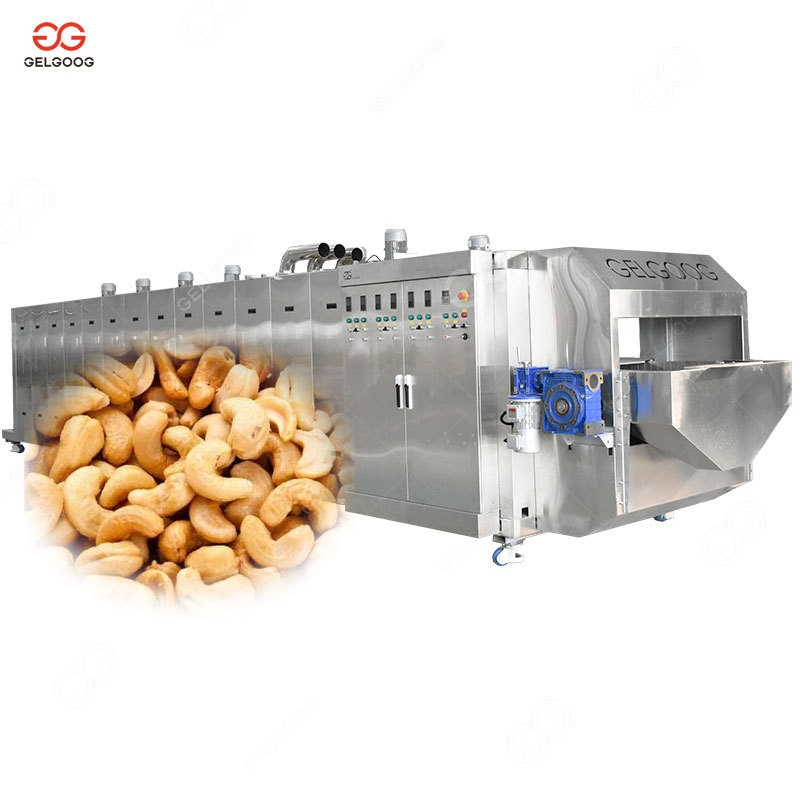 Continuous Peanut Groundnut Roaster Equipment Chinese Sunflower Seeds Cashew Nut Roasting Machine