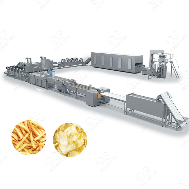 Fully Automatic Frites Surgeler Processing Plant Frozen French Fries Production Line Potato Chips Making Machine Price In India