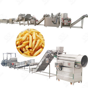 Frites Surgeler Making Machinery Frozen Potato Flakes Finger Surgeler Chips Frying Production Line Potato French Fries Machine