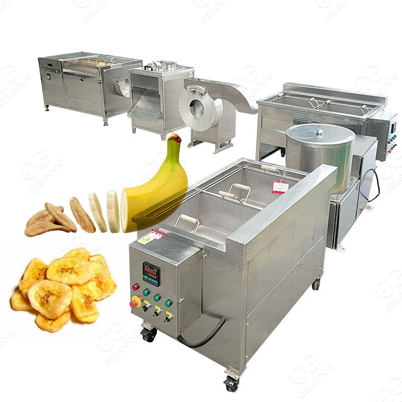 Durable Cutter Type Banana Slicer and Fryer Process Production Line Potato Plantain Chips Making Machine