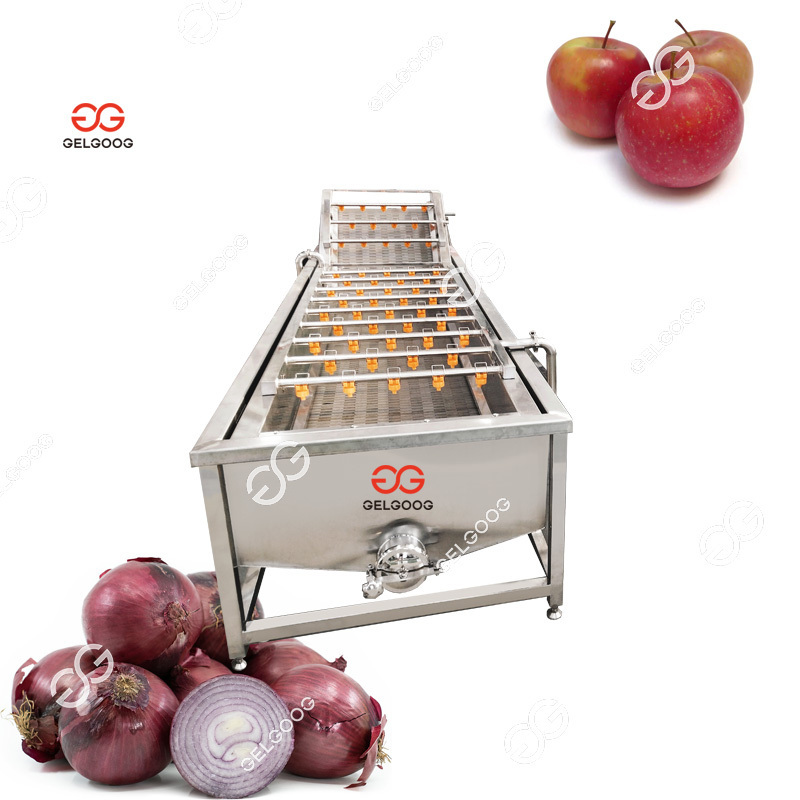 Automatic Bubble Fruit Mango Vegetable Potato Washing Dry Machine Mango Washing and Waxing Machine