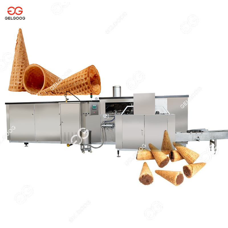 Automation Large Size Rolled Sugar Cone Maker Crispy Ice Cream Cone Baking Machine