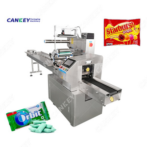 Horizontal Chewing Gum Peanut Candy Packing Lollipop Small Candy Wrapping Machine