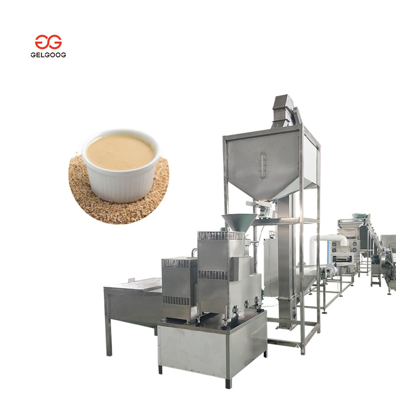 Sesame Seed Cleaning Roasting Grinding Butter Machine Tahini Production Line Sesame Paste Making Machine