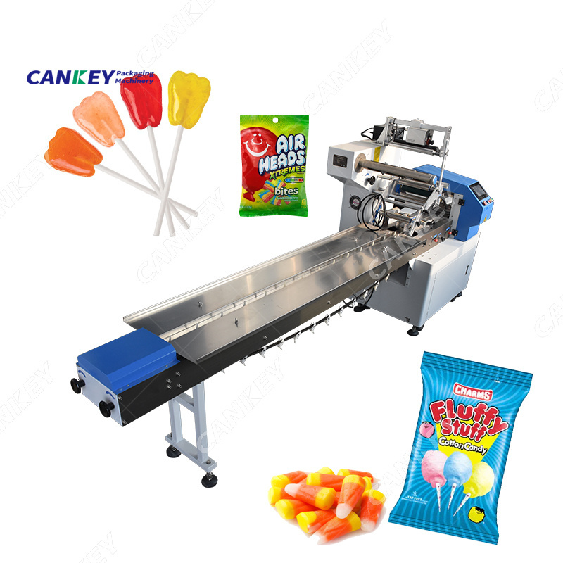 Horizontal Chewing Gum Peanut Candy Packing Lollipop Small Candy Wrapping Machine