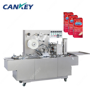 Automatic Cosmetic Box Cellophane Packing Machine Condom Packaging Machine