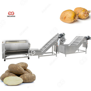 Potato Chips Cleaning Peeling and Cutting Machine/Best Price Potato Chips Cutter