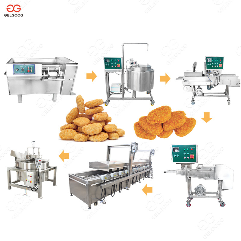 Gelgoog Commercial Chicken Nuggets Maker Machine Chicken Nugget Production Line