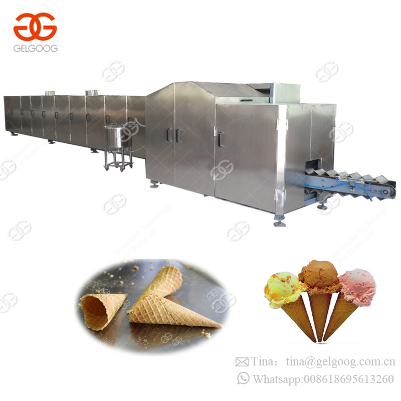 High Quality Commercial Rolled Crisp Biscuit Waffle Baking Rolling Suger Cones Machinery Automatic Ice Cream Cone Making Machine