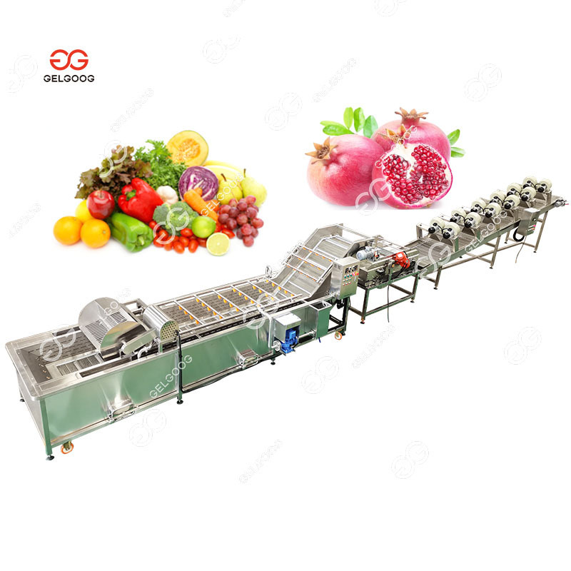 Ultrasonic Vegetable Washer And Dryer Oranges Machine Bubble Fruit Washing Machine With Conveyor Line