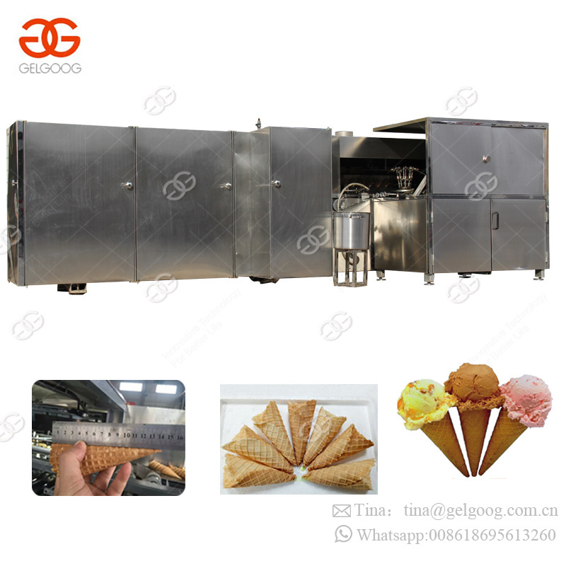 High Quality Commercial Rolled Crisp Biscuit Waffle Baking Rolling Suger Cones Machinery Automatic Ice Cream Cone Making Machine