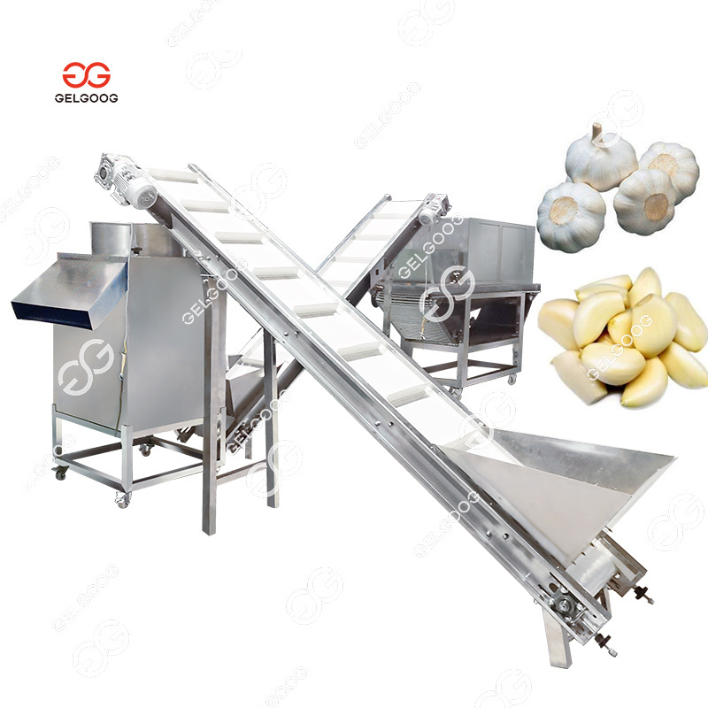 Factory Price Automatic Garlic Sorting Cutting Washing Separating Production Line Garlic Peeling Machine