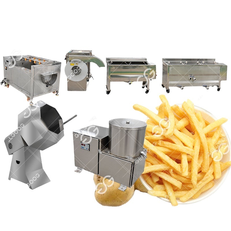 Hot Sale Sweet Potato Crisp French Fries Fryer Production Line Small Scale Potato Chips Making Machine