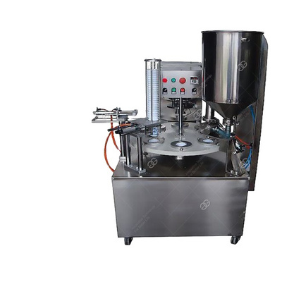 Fully Automatic Yogurt Water Beverage K Cups Sealing Machinery Ice Cream Cup Filling Machine for Sale