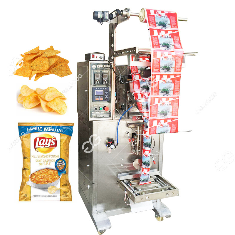 Nitrogen Flushing Puffed Puff Chips Pulses Frozen Food Weigh Filler Packaging Dry Fruits Potato Chips Snack Packing Machine