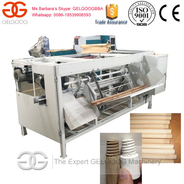 Machine to Make Broom Handle/Wood Broom Handle Processing Machine/Wood Broom Stick Threading Machine