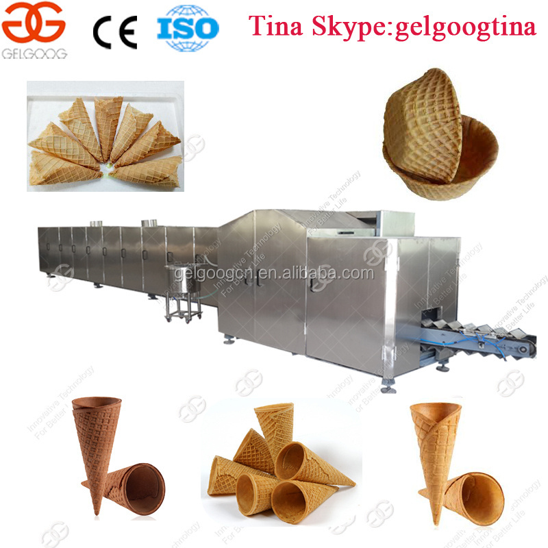 Hot Sale Industrial Full Automatic Cone Baking Production Line Biscuit Waffle Snow Ice Cream Rolled Sugar Cone Machine Price