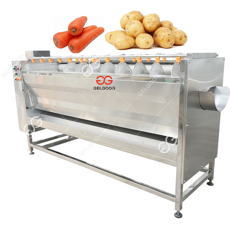 Gelgoog Industrial Sweet Potato Cleaning Machine Brush Taro Potato Washing Peeling Machine