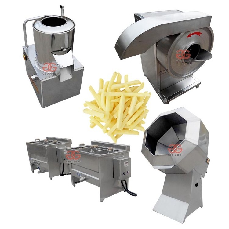 Small Potato Frozen French Fries Production Line Semi Automated French Fries Machine