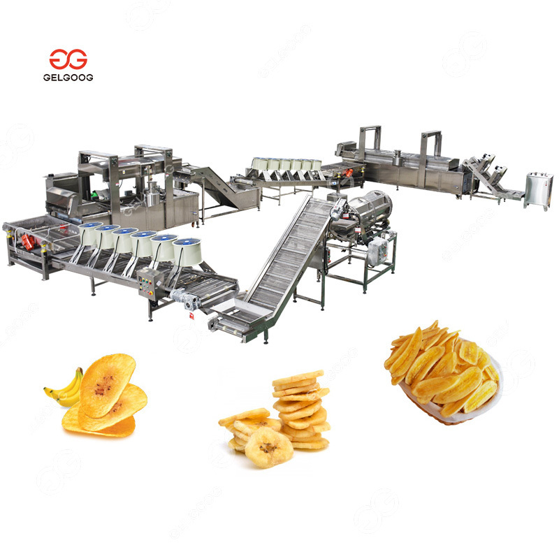 Gelgoog Apple Plantains Chips Making Machinery Production Line Semi Automatic Banana Chips Processing Line