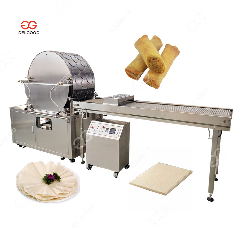 Best Selling Automatic Spring Roll Sheet Electric Egg Crepe Wrapper Samosa Pastry Production Line Making Injera Maker Machine