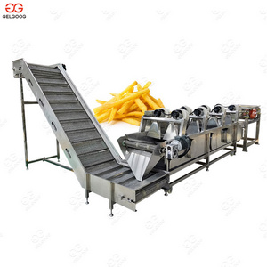 Fully Automatic Industrial Frozen French Fries Production Line Cassava Fresh Finger Potato Chips Making Machine Price