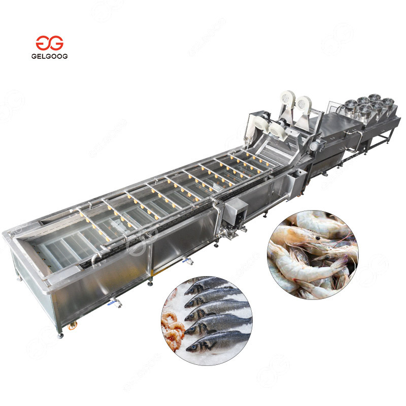 Gelgoog Fish Processing Washing Machine Wash Line Shrimp Cleaning Equipment