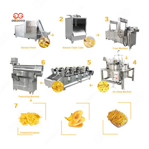 Gelgoog Apple Plantains Chips Making Machinery Production Line Semi Automatic Banana Chips Processing Line