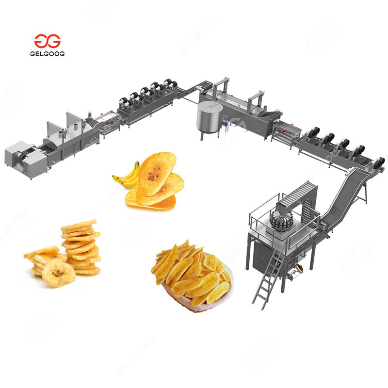 Gelgoog Apple Plantains Chips Making Machinery Production Line Semi Automatic Banana Chips Processing Line