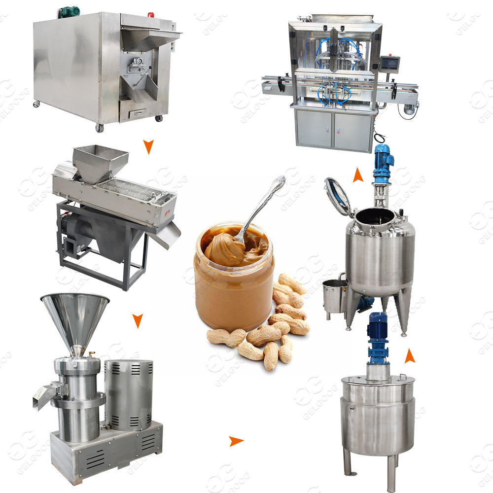 South Africa Small Scale Almond Roaster Production Line Cashew Nut Butter Making Machine Manufacturing Peanut Butter Plant