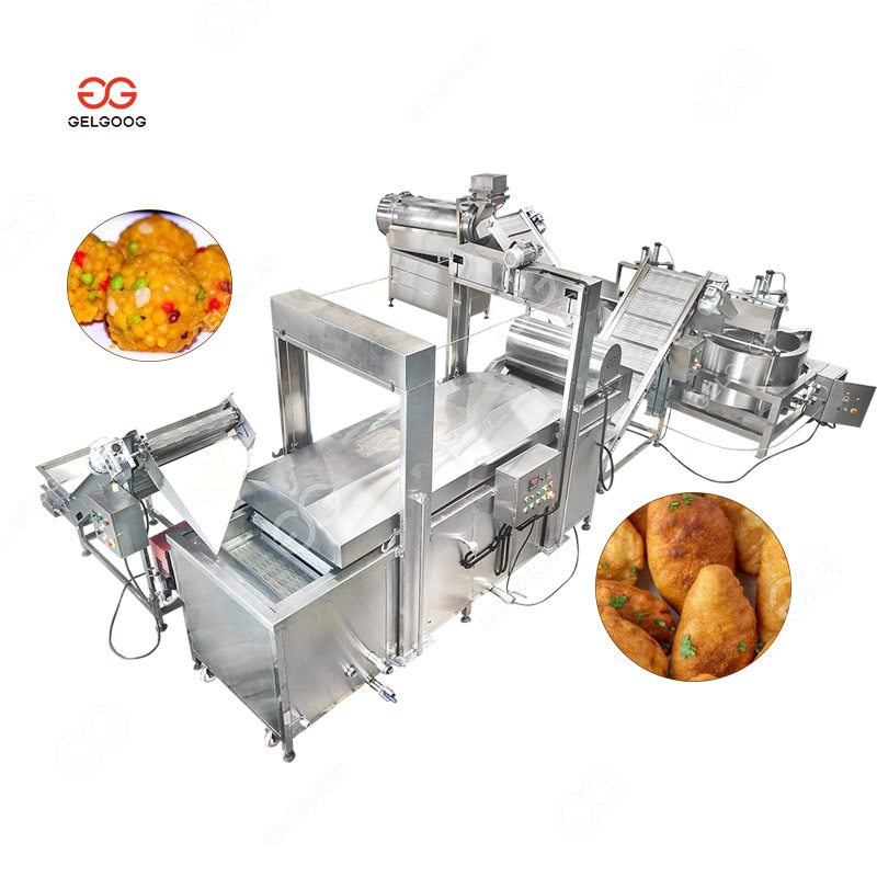 The Large Continuous Tikha Bundiya Air Fryer Papad Pirozhki Frying Machine