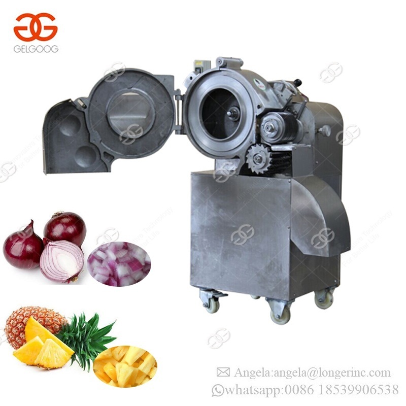 Electric Nicer Vegetable Fruit Apple Cutting Carrot Dicer Tomato Onion Cube Cuter Commercial Potato Shredder Stainless Steel