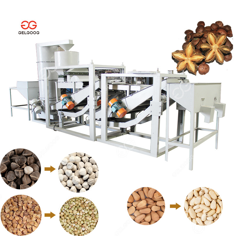 Steel Pine Nuts Moringa Seed Hull Cracker Peeler Dehulling Commercial Buckwheat Shelling Machine