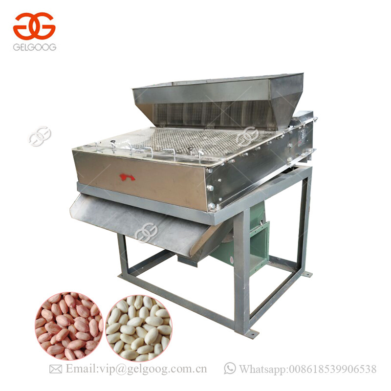 200kgh Dry Groundnut Red Skin Peeling Splitting Machine Peanut Half Cutting Machine