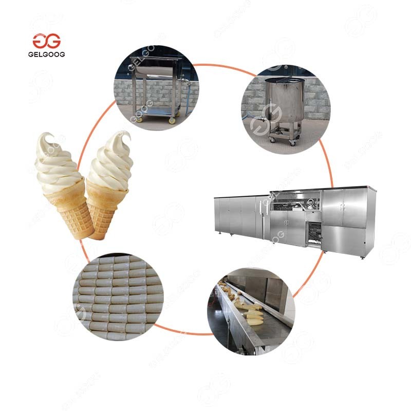 Full Automatic Softie Ice Cream Machine Ice Cream Cones  Wafer Ice Cream Cone Production Line