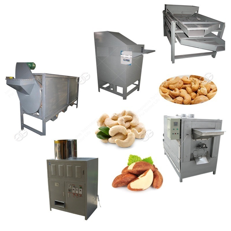 Industrial Cashew Shelling Roasting Line Cashew Nut Production Machine