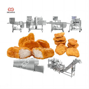 Automation Tempura Flour Thailand Crispy Popcorn-Chicken Nuggets Forming Machine Frozen Chicken Nugget Production Line