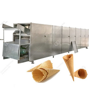 Factory Supply Full Automatic Biscuit Waffle Snow Sugar Cones Rolling Making Equipment Ice Cream Cone Baking Machine For Sale